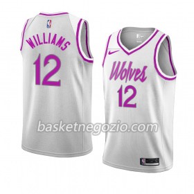 Canotte Uomo Minnesota Timberwolves C. J. Williams 12 2018-19 Nike Bianco Swingman